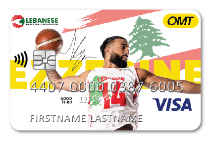 ادعم المنتخب اللبناني في كأس العالم لكرة  السلّة 2023 عبر بطاقة OMT من Visa!