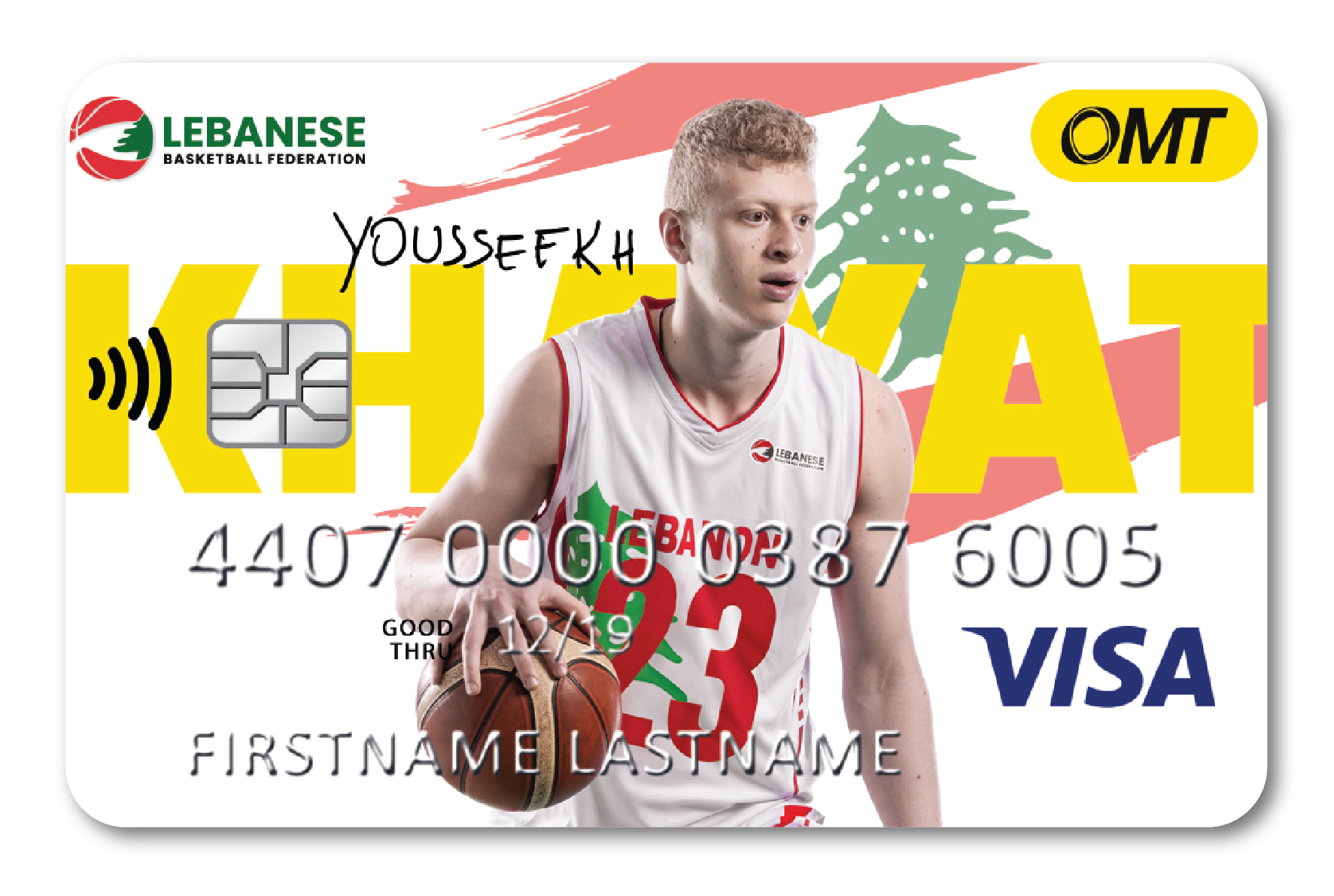 ادعم المنتخب اللبناني في كأس العالم لكرة  السلّة 2023 عبر بطاقة OMT من Visa!